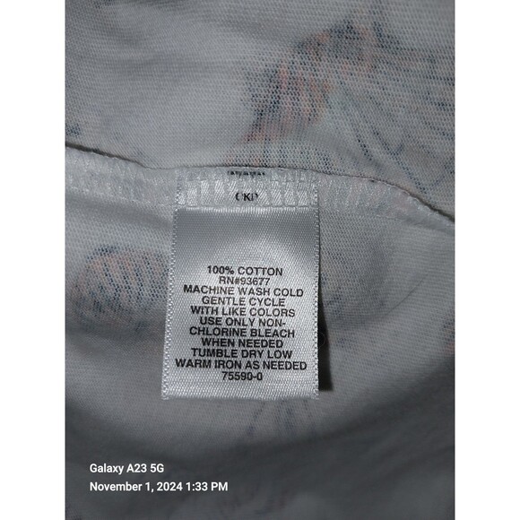 Liz Claiborne Dress Womens Large White Sea Shells Coastal Beach Resort Cruise - Picture 6 of 6